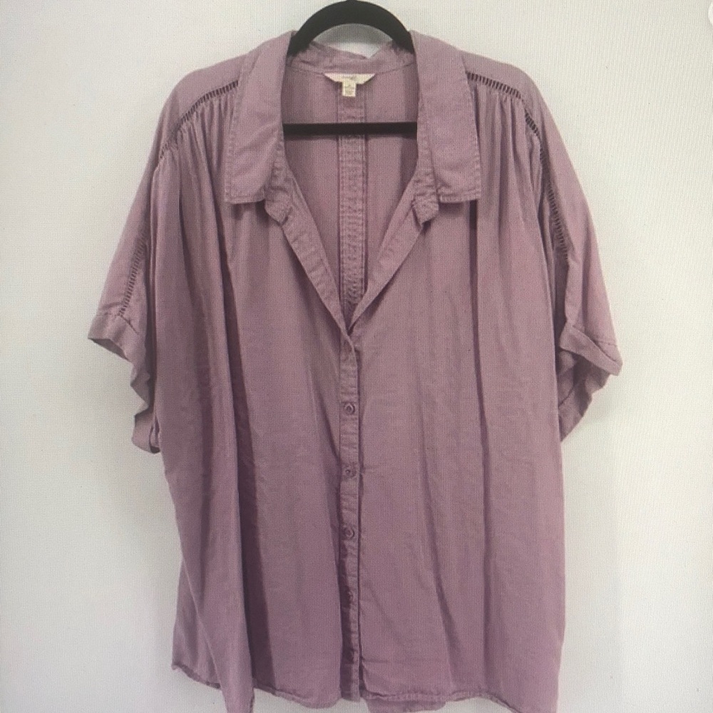 Purple Button-Up Shirt